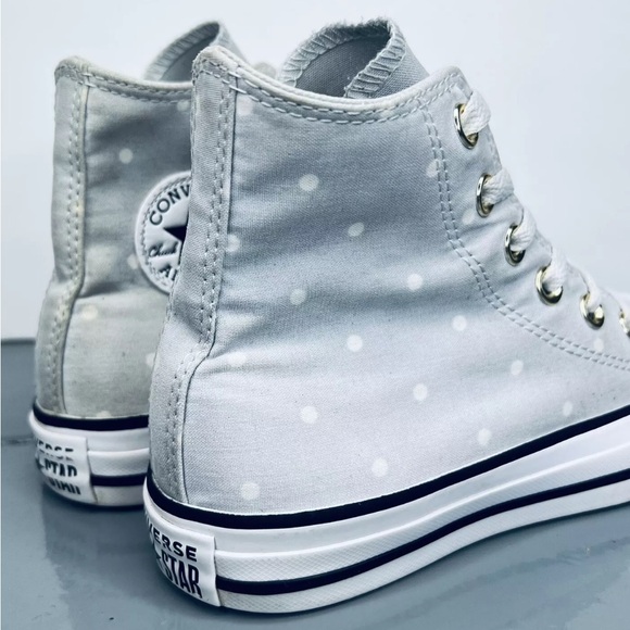 Converse 562036F Womens CTAS High Top Sneakers Polka Dot Pure Platinum Sz 5M EXC - Picture 9 of 15